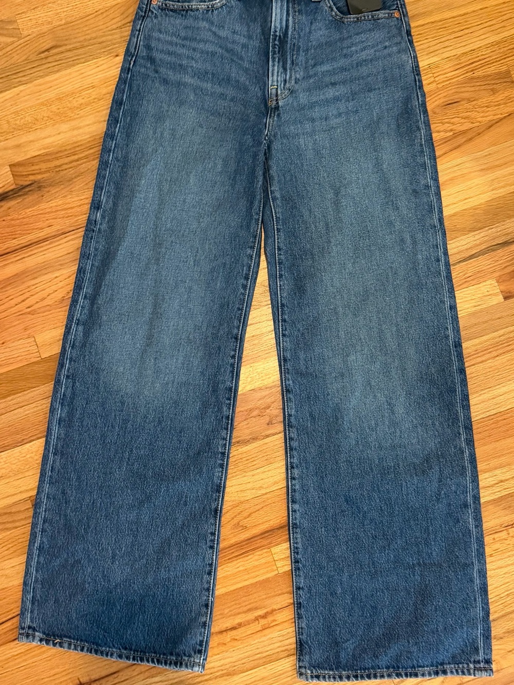 Levi's Wide Leg Jeans in Medium Blue Denim
